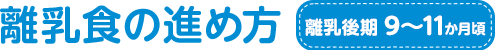 離乳食の進め方 離乳後期　9～11か月頃