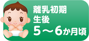 離乳初期 生後5～6か月頃の離乳食の進め方の目安